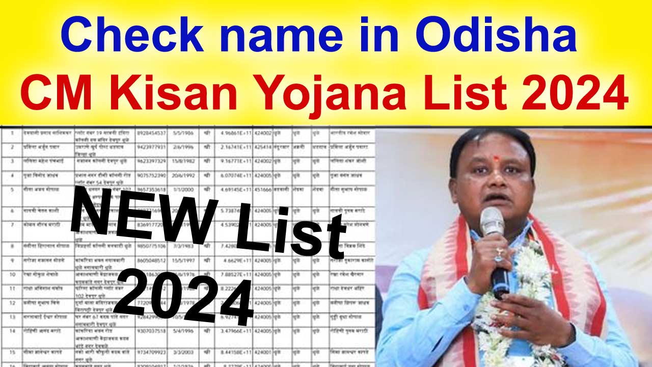 Odisha CM Kisan Yojana List 2024 Farmer Beneficiary List